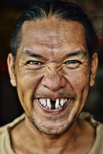man missing teeth